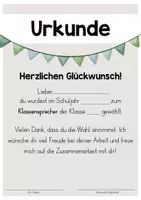 Vorschau - Präsentationen/Tafelbilder - Urkunde Klassensprecher | Klassensprecherwahl - Seite 2