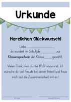 Vorschau - Präsentationen/Tafelbilder - Urkunde Klassensprecher | Klassensprecherwahl - Seite 3