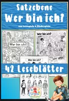 Vorschau - Arbeitsblätter - Personenbeschreibung lesen auf Satzebene - Wer bin ich? - Deckblatt