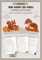 Vorschau - Arbeitsblätter - Ein Wort zu viel: Der Herbst ist da - Leseverständnis/Lesetraining - Deckblatt