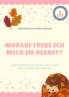 Vorschau - Arbeitsblätter - Arbeitsblatt für einen positiven Start in den Herbst - Deckblatt