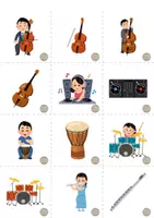 Voorbeeld - Muzikant en instrument - Printbare parenspel - Pagina 3