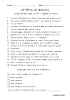 anteprima - Esercizi - Verifica di Italiano - Classe 2a, I quadrimestre - Pagina 1
