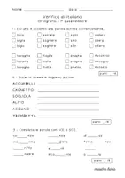 anteprima - Esercizi - Verifica di Italiano - CLASSE 2 Ortografia - I Quadrimestre - Pagina 1