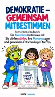 Vorschau - Präsentationen/Tafelbilder - Was ist eine Demokratie? - Kindgerecht erklärt - Seite 1