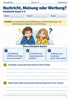 Vorschau - Arbeitsblätter - Nachricht Meinung Werbung Arbeitsheft Klasse 5–6 - Deckblatt
