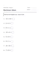Vorschau - Arbeitsblätter - kleines Einmaleins üben, inklusiv, LRS, Dyskalkulie - Seite 1