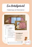 Vorschau - Arbeitsblätter - Herbstgedicht Bastelvorlage - Deckblatt