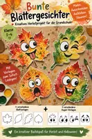 Vorschau - Mal- und Bastelvorlagen - Lustige Blätter mit Gesicht - Herbst - Fensterdeko - Kunst - Spritztechnik - Deckblatt