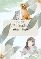 Vorschau - Aufgabenkarten - Abschreibkartei – Tiere | Grundschrift · Deutsch Klasse 2/3 - Deckblatt