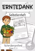 Vorschau - Arbeitsblätter - Erntezeit Erntedankfest | Selbstlernheft - Deckblatt