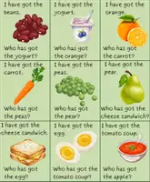 Vorschau - Spiele - Lunch - I have, who has - Spiel - zweifach differenziert - Seite 1