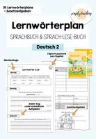 Vorschau - Arbeitsblätter - Lernwörterpläne passend zu Deutsch 2 (Sprachbuch+Sprach-Lese-Buch) vom öbv Verlag - Deckblatt