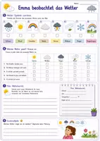 Vorschau - Arbeitsblätter - Emma beobachtet das Wetter | Lesetext, Leseverständnis & Wetter-Aufgaben - Seite 2