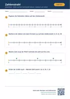 Vorschau - Arbeitsblätter - Differenzierte Übungen am Zahlenstrahl - Deckblatt