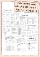 Vorschau - Arbeitsblätter - Mathe Wiederholung Klasse 4 - Fit für Klasse 5 - Deckblatt