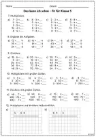 Vorschau - Arbeitsblätter - Mathe Wiederholung Klasse 4 - Fit für Klasse 5 - Seite 3