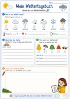 Vorschau - Arbeitsblätter - Mein Wettertagebuch & Wetterforscher | Wetter beobachten, dokumentieren & vergleichen - Seite 1