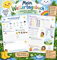 Vorschau - Arbeitsblätter - Mein Wettertagebuch & Wetterforscher | Wetter beobachten, dokumentieren & vergleichen - Deckblatt