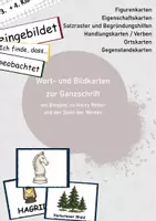 Vorschau - Bildkarten - Wort- und Bildkarten zur Ganzschrift am Beispiel Harry Potte+r und der Stein der Weisen - Deckblatt