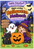 Vorschau - Mal- und Bastelvorlagen - Mein erstes Halloween-Malbuch 🎃 | Ausmalbilder für Kinder von 3–5 Jahren | 50+ Seiten - Deckblatt