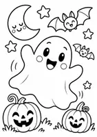 Vorschau - Mal- und Bastelvorlagen - Mein erstes Halloween-Malbuch 🎃 | Ausmalbilder für Kinder von 3–5 Jahren | 50+ Seiten - Seite 3