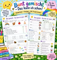 Vorschau - Arbeitsblätter - Bunt gemischt – Das kann ich schon! | Deutsch, Mathematik, Sachwissen & Knobelaufgaben - Deckblatt