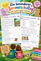 Vorschau - Arbeitsblätter - Ein besonderer Sommerschultag | Lesetext, Leseverständnis & Reflexion - Deckblatt