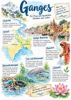 Vorschau - Arbeitsblätter - Lernplakat + Arbeitsblätter "Ganges" + Lösung & MP3 + Infografik - Deckblatt
