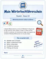 Vorschau - Arbeitsblätter - Mein Wörterbuchführerschein – Wörterbucharbeit einfach einführen - Deckblatt