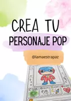 Vista previa - Manualidades / Dibujos para colorear - Crea tu propio personaje POP - Escribir y colorear - Portada