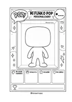 Vista previa - Manualidades / Dibujos para colorear - Crea tu propio personaje POP - Escribir y colorear - página 2