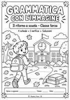 anteprima - Materiale di supporto/inclusione - Grammatica con l’immagine – Il ritorno a scuola - Pagina di copertina