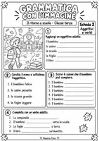 anteprima - Materiale di supporto/inclusione - Grammatica con l’immagine – Il ritorno a scuola - Pagina 2