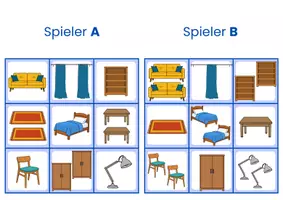 Vorschau - Spiele - Möbel | Singular und Plural | Spiel | Lotto | DaF DaZ - Seite 1