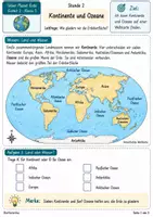 Vorschau - Stundenentwürfe - Kontinente und Ozeane | Geographie Klasse 5 | Arbeitsblätter mit Lösungen - Seite 1
