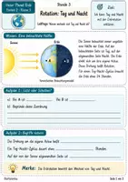 Vorschau - Stundenentwürfe - Rotation: Tag und Nacht | Geographie Klasse 5 | Arbeitsblätter mit Lösungen - Seite 1