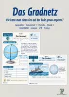 Vorschau - Stundenentwürfe - Das Gradnetz | Geographie Klasse 5 | Arbeitsblätter mit Lösungen - Deckblatt