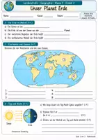 Vorschau - Unterrichtsreihen - Unser Planet Erde | Lernkontrolle Geographie Klasse 5 | 30 Punkte mit Lösungen - Seite 1