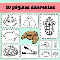 Vista previa - Manualidades / Dibujos para colorear - Pan dulce Mexicano - página 1