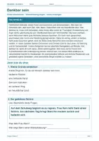 Vorschau - Arbeitsblätter - Arbeitsblatt Religion Klasse 2 – Dankbar sein - Deckblatt