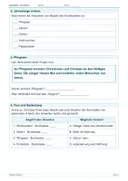 Vorschau - Arbeitsblätter - Arbeitsblatt Religion Klasse 2 – Feste im Kirchenjahr entdecken - Seite 1