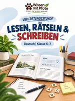 Vorschau - Arbeitsblätter - Lesen, Rätseln & Schreiben – Die fertige Vertretungsstunde | Klasse 5–7 - Deckblatt