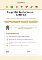 Vorschau - Arbeitsblätter - Mathe Klasse 2: Die große Rechenreise - Jahresheft - Seite 1