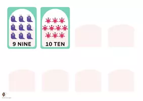 Προεπισκόπηση - Flashcards - Cute Numbers 1–10 Flashcards | English Vocabulary | 2 Sizes - Σελίδα 1