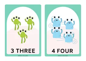 Προεπισκόπηση - Flashcards - Cute Numbers 1–10 Flashcards | English Vocabulary | 2 Sizes - Σελίδα 3