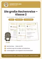 Vorschau - Arbeitsblätter - Mathe Klasse 2: Die große Rechenreise - Jahresheft - Deckblatt