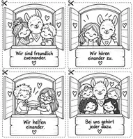 Vorschau - Arbeitsblätter - Materialpaket zum Buch "Unsere Klasse ist wie eine Familie" Lama und Pinguin Style - Seite 3