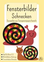 Vorschau - Mal- und Bastelvorlagen - Kunst Herbst Grundschule - Fensterdeko basteln - Klasse 2, Klasse 3, Suncatcher Schnecken - Deckblatt