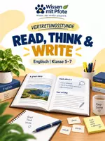 Vorschau - Arbeitsblätter - Read, Think & Write | Keine Vorbereitung nötig! | Englisch Klasse 5–7 - Deckblatt